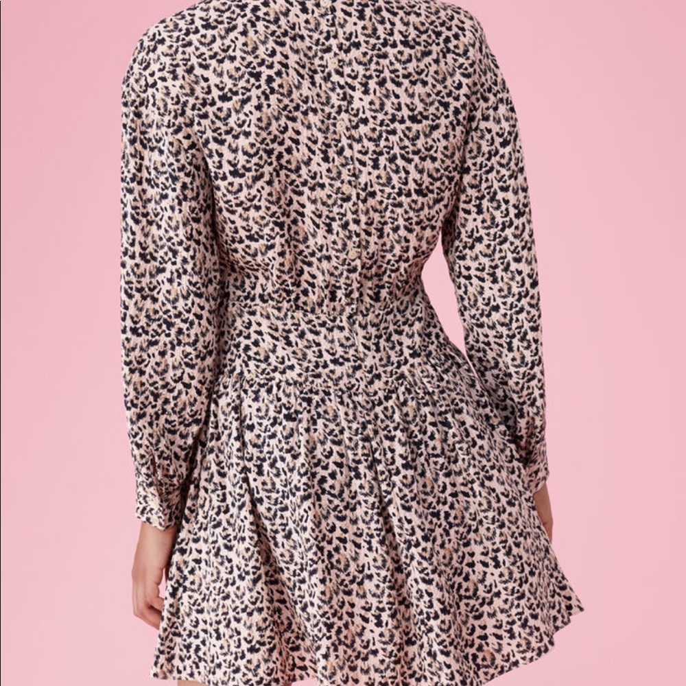 Rebecca Taylor Silk Leopard / Cheetah Print Dress - Size 12 - Picture 2 of 12